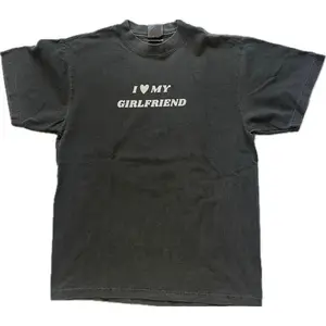 Love My Girlfriend T Shirt Gift For Him And Her I Heart Shirt Classic Crewneck Tee Casual Menswear