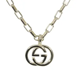 Pre-owned GUCCI Sterling Silver 925 (Ag925) Small Leather Goods Interlocking G Ag925 Necklace
