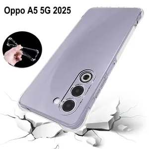 Oppo A5 4g Cph2727 & Oppo A5 5g Cph2735 Ultra-Thin Lightweight Transparent Silicone Tpu Case, Anti-Drop Matte Soft Shell Protection Cover