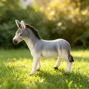 Realistic Horse/donkey Model Toy, Soft Rubber Filled Donkey Animal Figure, Farm Livestock Toy, Desktop Ornament, Collectible Fantasy Figurine