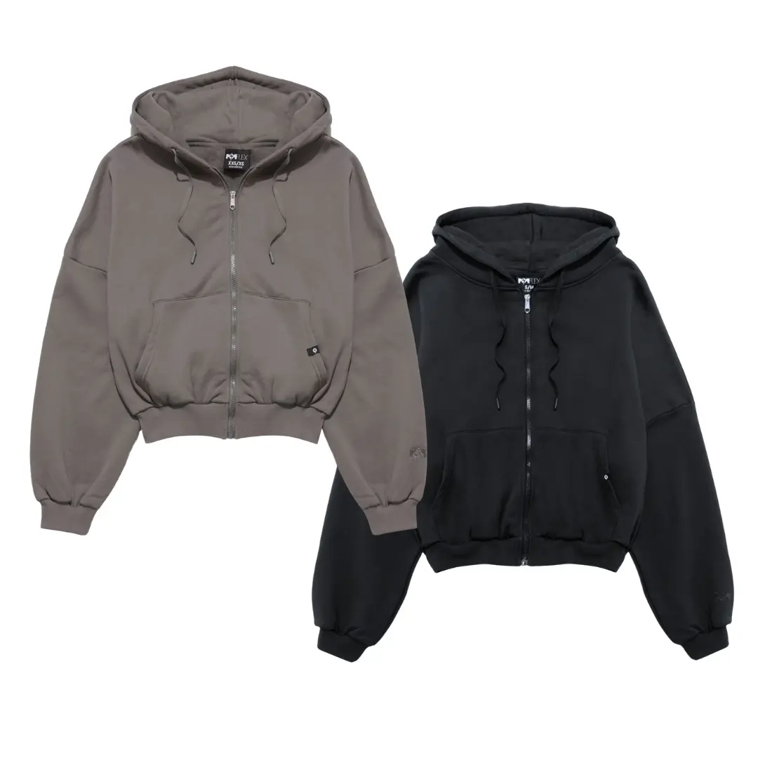Core Collection TikTok Exclusive Bundle - Zip Cloud Hoodies: Smoke x Black