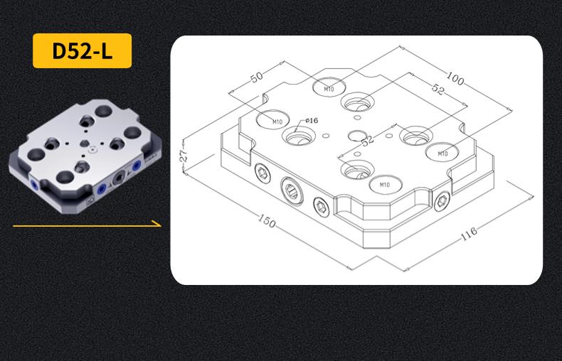 CNC zero point positioning chuck