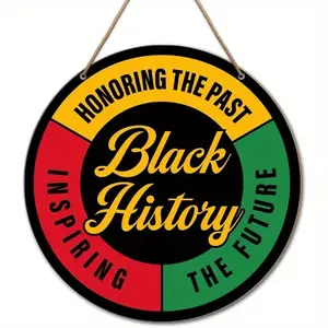 June 19 1865 Wooden Sign for Juneteenth Celebration, Vintage 9.2x9.2 Inch Home Decor, Durable Design for History Month