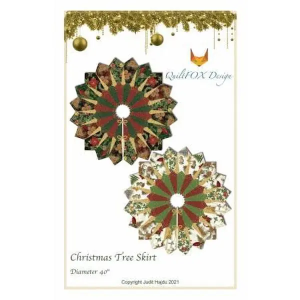 Christmas Tree Quilted Tree Skirt by Quilt Fox Designs