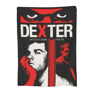 Dexter TV Show Inspired Ultra-Soft Flannel Blanket - Comfortable and Warm, All-Season Comfort, Modern Design - Ideal Birthday and Holiday Gift
