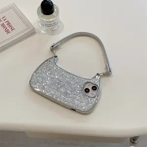 High-End Dripping Glue Handbag Compatible with iPhone 17/16/15 Pro Max, Stylish Phone Case, Perfect for Everyday Use, Trendy Accessory