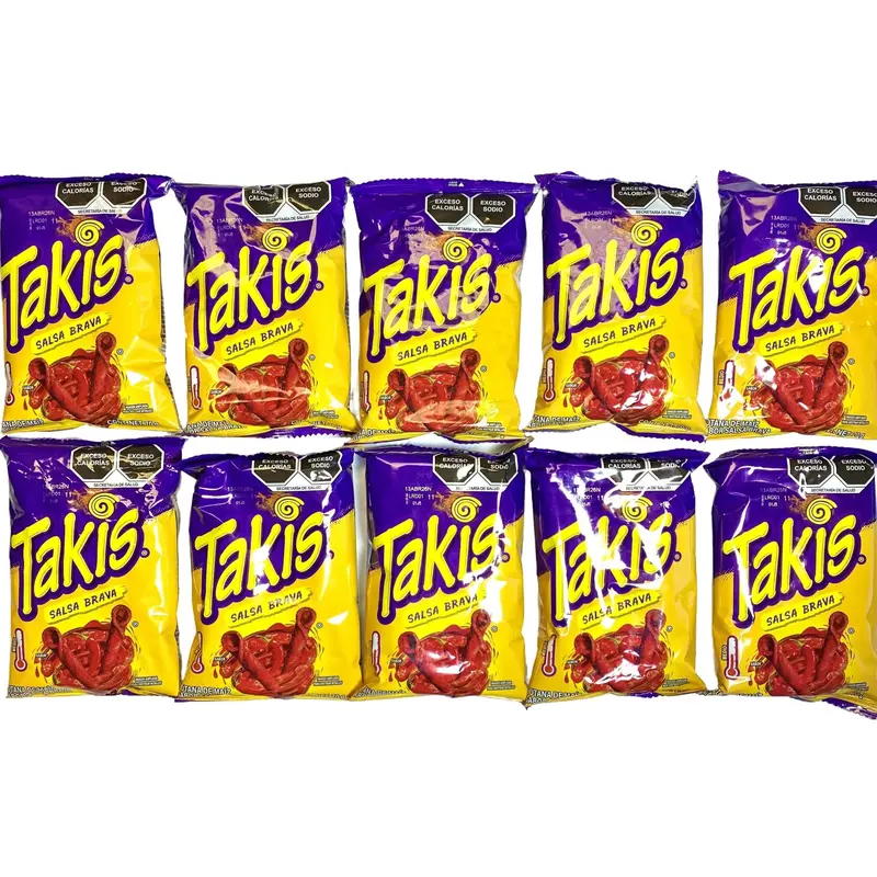 10 - PK TAKIS -  Chips -70 GRAMS PER BAG- Snack Crispy Crunchy Bite - MEXICAN CHIPS - PAPITAS MEXICANAS - SABRITAS