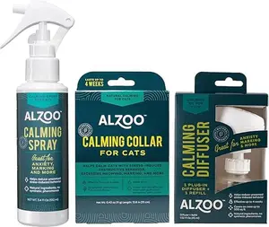 Cat Accessory Bundle – Collar, Indoor Spray Bottle & Plug-In Home Fragrance Kit