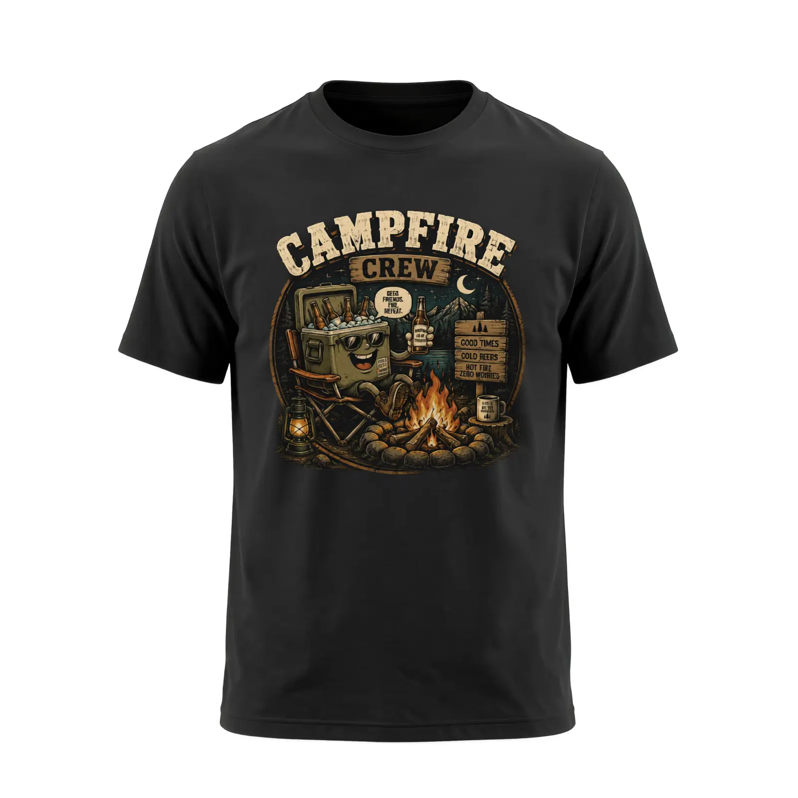 Camping Crew Shirt Funny Outdoor Adventure Tee Campfire Lover Gift Shirt