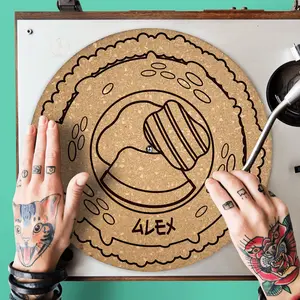 Sushi Cork Turntable Slipmat | Enhanced Static-Repellant Audiophile Vinyl Accessory | Quetzal Studio