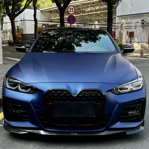 New 2026 PET Mugello Blue Car Vinyl Film Frosted PVC Self-Adhesive Waterproof Scratch Resistant Sticker Auto Motorcycle Body Wrap Decal car decoration accessoriess
