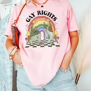 Retro Comfort Colors Frog And Toad Pride Shirt, Colorful Frog And Toad LGBTQ+ Shirt, Gay Rights T-Shirt, Pride Month Gift, LGBTQ+ Unisex Womenswear Graphic Tops WZI