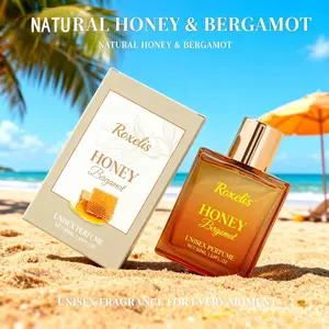 Unisex Bergamot Honey Perfume, Roxelis 50ML Natural Scent, Alcohol-Free & Long-Lasting, Ideal for Office, Dates, Everyday Use, Fragrance