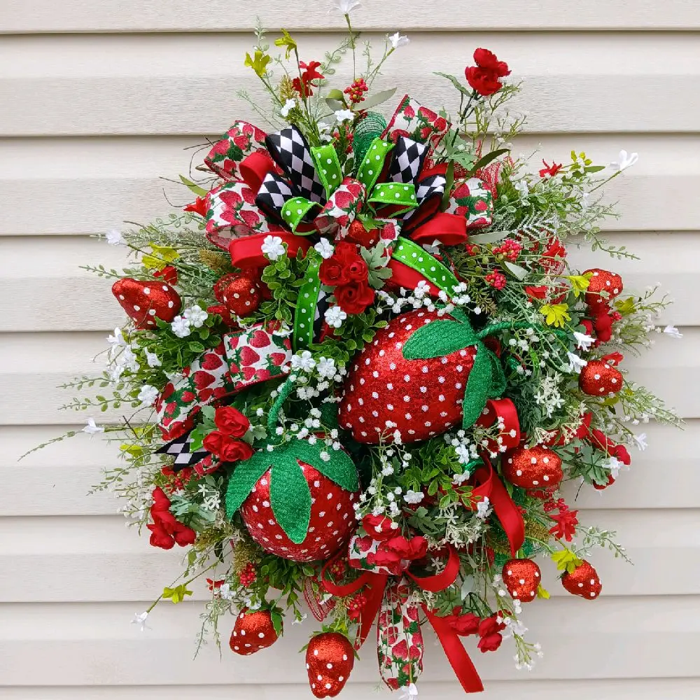 Large Strawberry Summer Wreath
