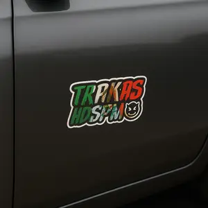 Trakas HDSPM Car Decal - 2Pcs Holographic Waterproof Sticker for Laptops Hardhats Bumpers Helmets Cars & Gear High Definition Durable Design