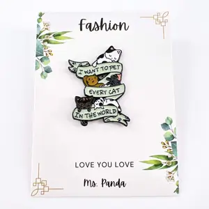 I Want to Pet Every Cat Pin – Stylish Enamel Pin for Jackets, Backpacks & Gifts – Ideal for Feline Fans & Cat Aesthetic