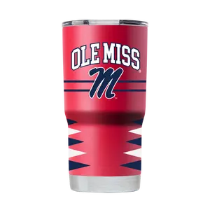 Ole Miss 20oz Insulated Stainless Steel Tumbler - Retro Diamond Cut Portable Vacuum Flask, Kitchenware Drinkware Water Bottle, Water Bottles