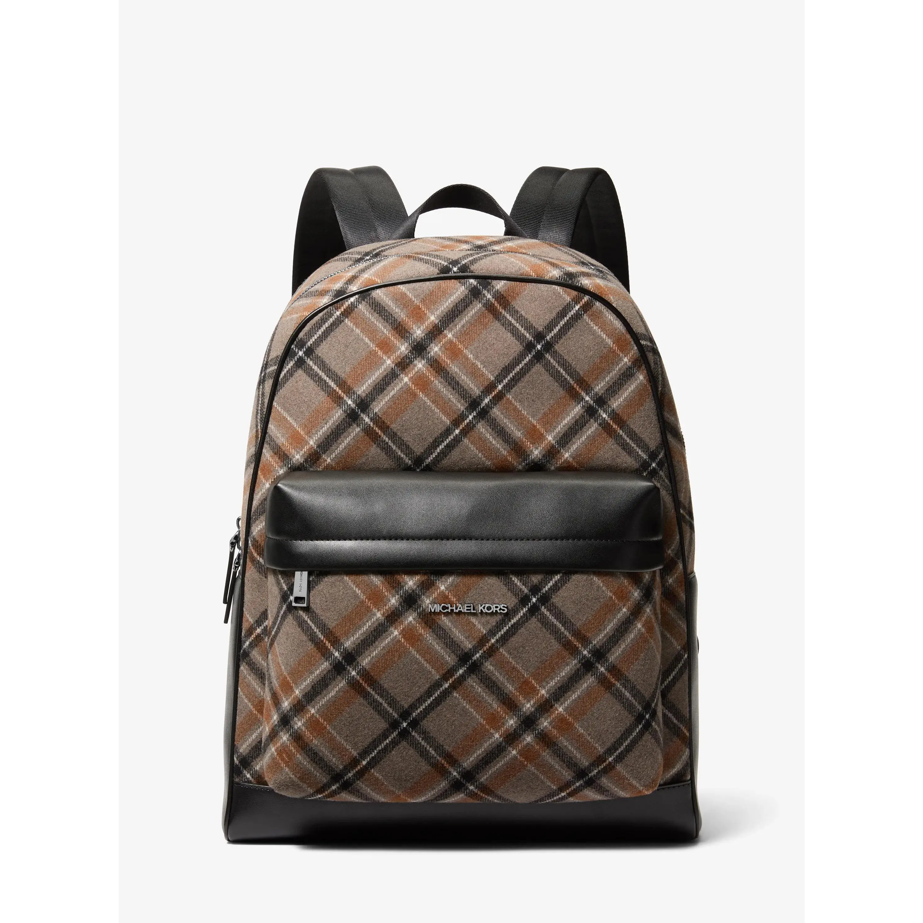 Pacey Plaid Print Wool Blend Backpack