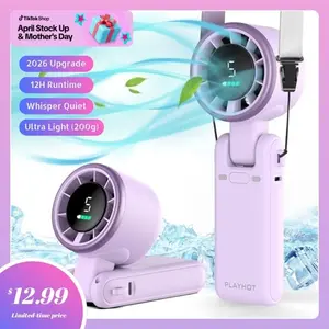 Portable Turbo Fan 13550RPM Three-Phase Brushless Motor 5-Speed Settings 4000mAh Battery 10-Hour Operation 3-in-1 Rechargeable Handheld Fan for On-the-Go Cooling