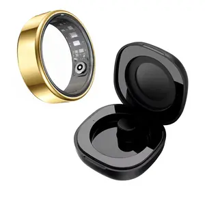 2026 Smart Ring Men Women with Charging Case,Heart Rate Blood Oxygen,Skin Temperature Monitor,5ATM Waterproof For Android iOS Health Fitness Tracking touch new Rose Smart Sleep and Fitness Ring Gold