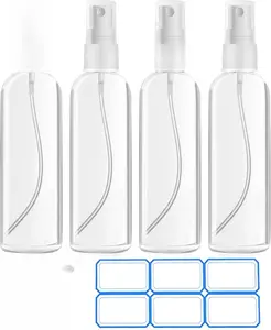 4 Pack 4 Oz 120ml Small Spray Bottles Fine Mist Refillable Reusable Eco Friendly PET Material BPA Free Non Toxic Leak Proof Travel Size