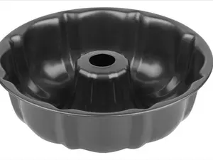 9.5" Non-stick Cake Pan, Heavy Duty Carbon Steel Fluted Tube Round Baking Pan,Buntz Pound Cake Pan Mold,Tube Bakeware,Baking Mold for Jello,Gelatin,Chocoflan,Flan