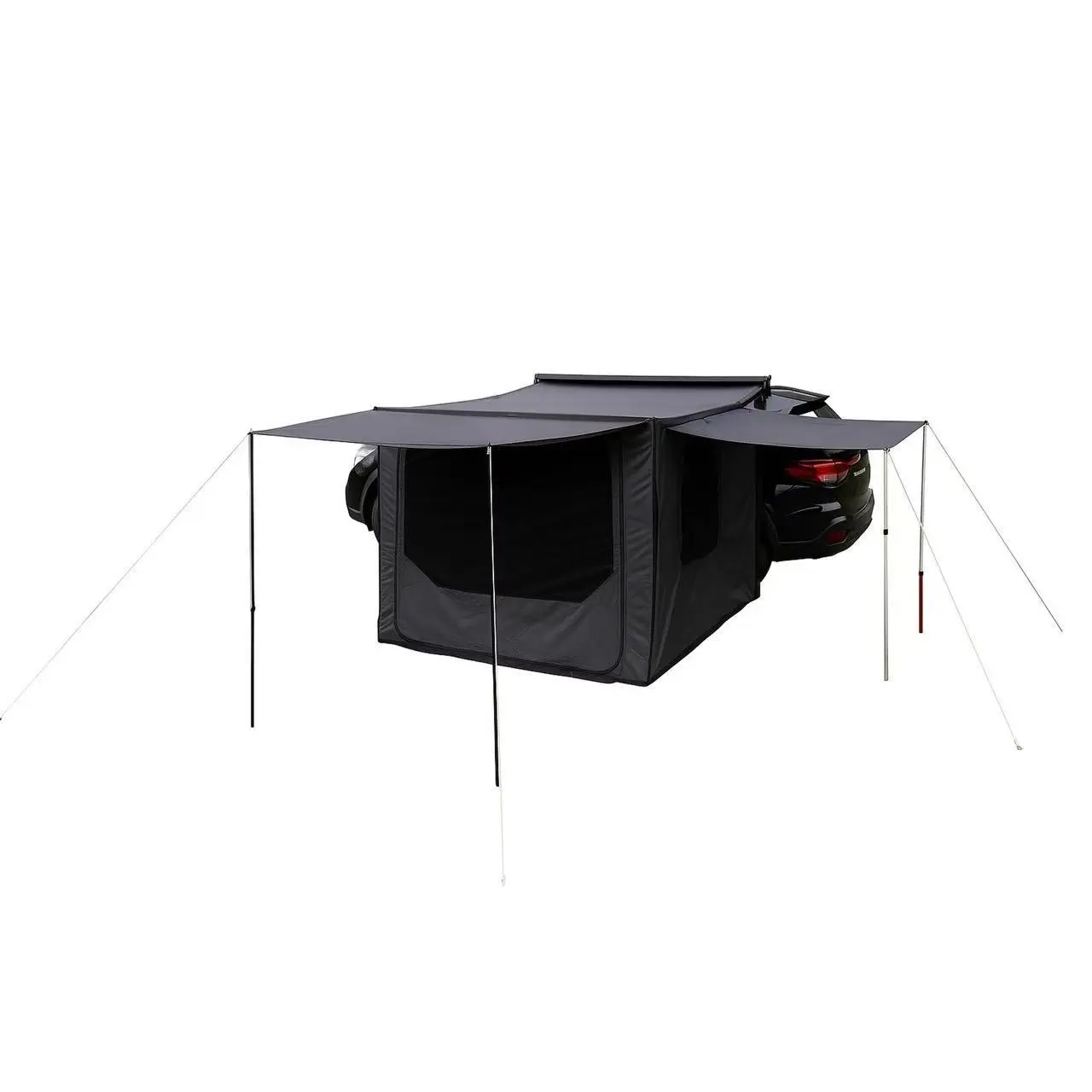 Ailuyun Outdoor Car Awning Room Tent 300D Oxford Waterproof Camping Annex Private Enclosed Room with Floor Ventilated Mesh Windows Dual Doors Fits 5.5ft 6.6ft 8.2ft Ailuyun Awnings