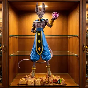 dbz God of Destruction figure, 30cm PVC collectible statue with an energy ball and faux rock base, as a birthday gift for my boyfriend and child.
