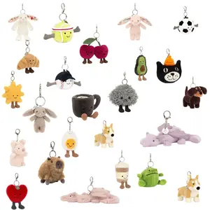 2026 Jellycat Kawaii Bag Charm – Mini Plush Keychain, Soft Aesthetic Accessory for Bags, Viral TikTok Trend