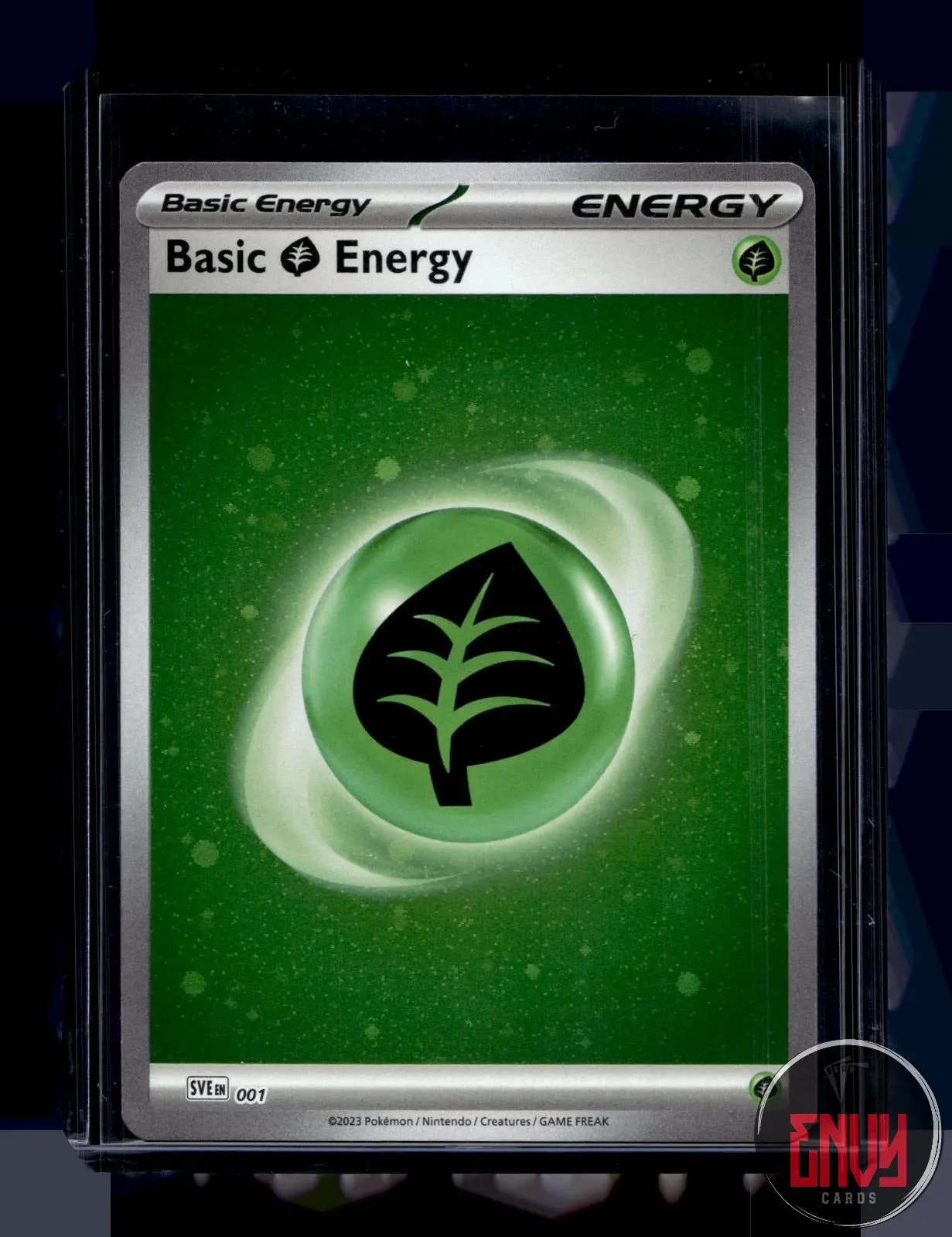 Basic Grass Energy (Cosmos Holo) NM 001 SVE: Scarlet & Violet Energies Pokemon