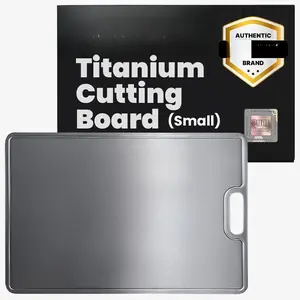 Titanium  Board - Real, Titanium  Boards for Kitchen With Juice ,  Grade Chopping Boards, No Microplastics, Lasts a Lifetime (Small)