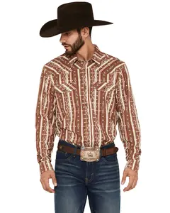 Rank 45 Men's 45&Reg; Mesa Trail Southwestern Striped Rodeo Tech 2.0 Long Sleeve - Rmsu26w14-Bn