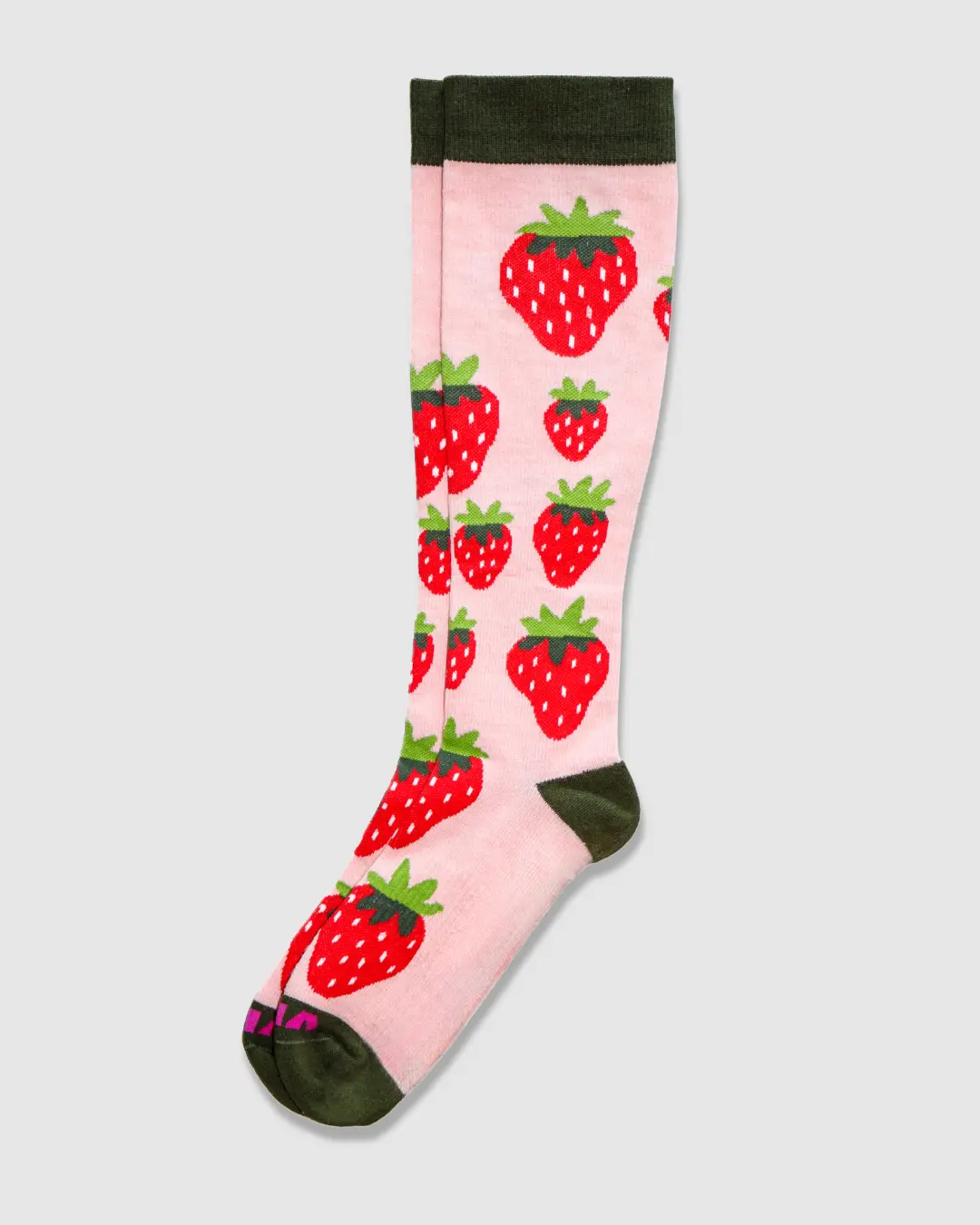 Strawberry Compression Socks - Soft Everyday Viscose for Women, Comfortable Fit, Ideal for Everyday Wear