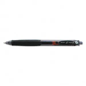 Pilot G-Knock BeGreen Retr Roller Ball Pen TRS Brl Black Ink Micro 0.4 mm Pack of 12 - Black