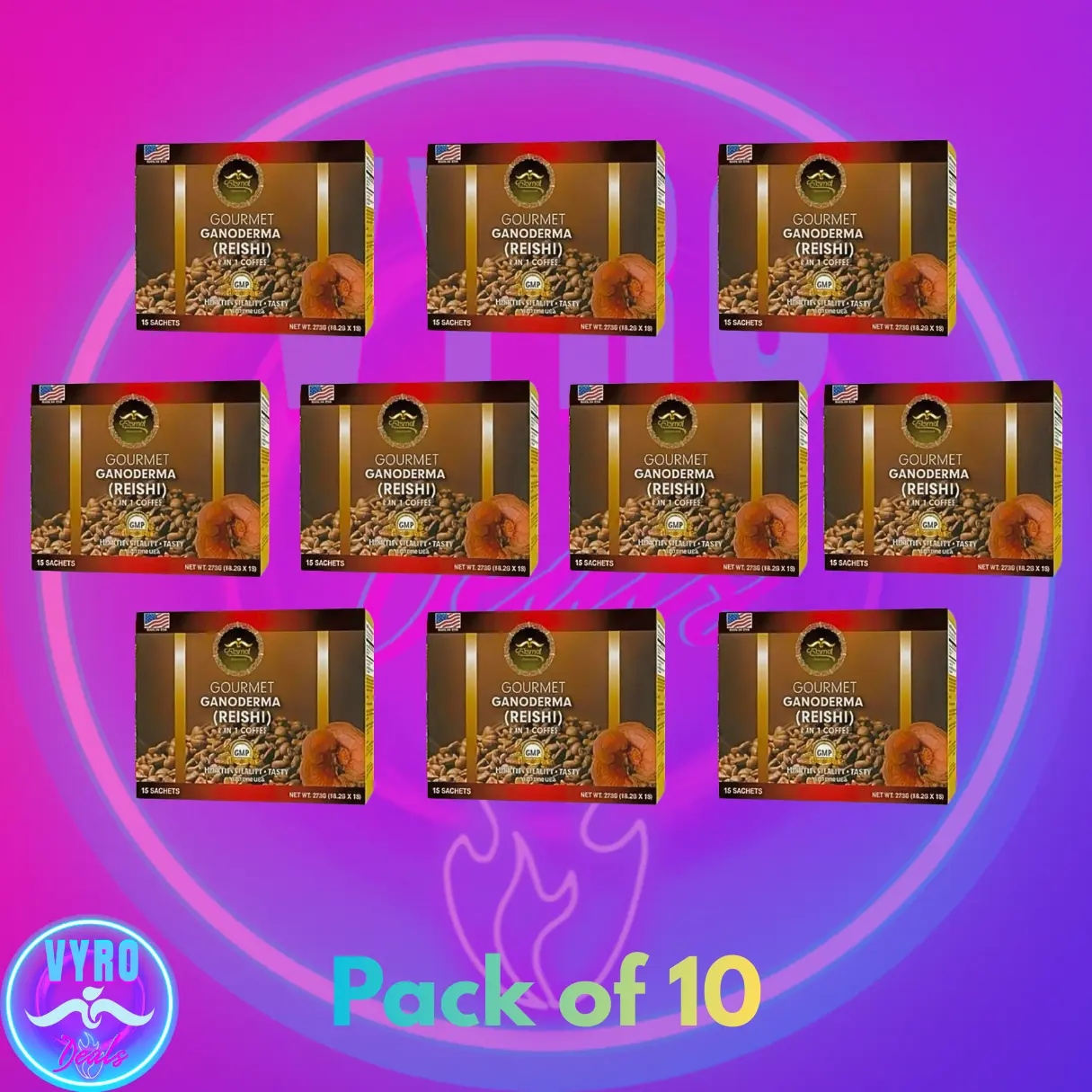 Pack of 10- Eternal Spirit Beauty Instant 4in1 Aesthetic Beverage Sugar Flavor Coffee vitamins women