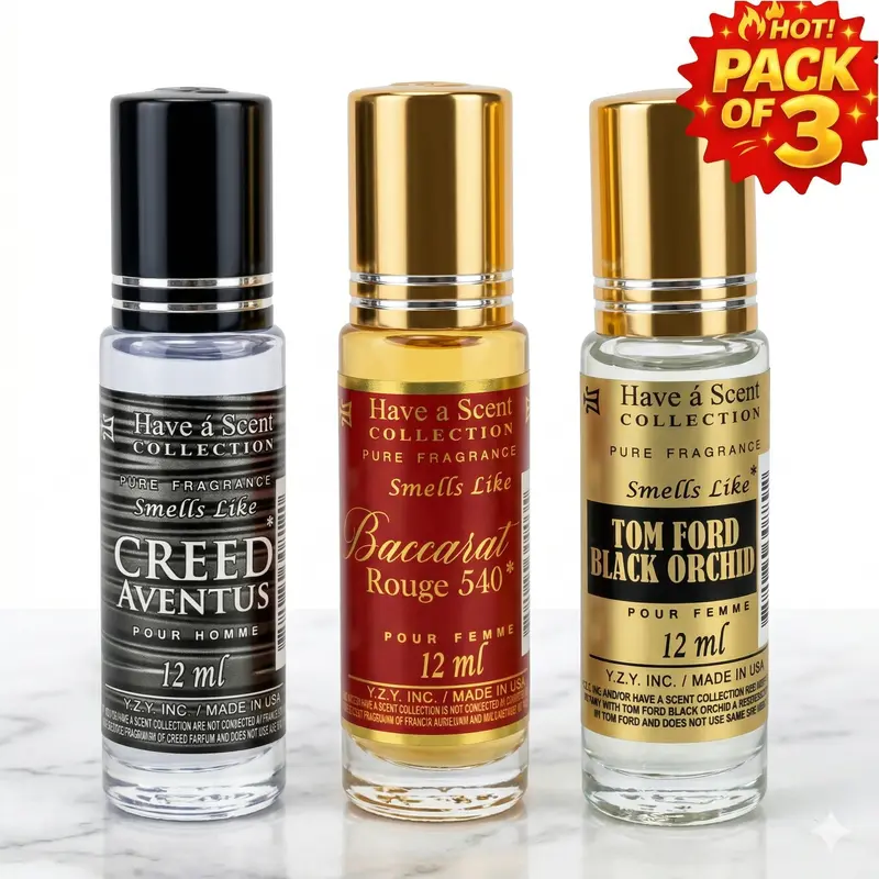 3-Pack Signature have a scent Roll-On Scent Oils - Long Lasting Alcohol Free (12ml Each)