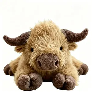 Highland Cow Plushie - Super Soft Stuffed Animal Toy, Adorable Design, Ideal Gift for Girls, Huggable Companion