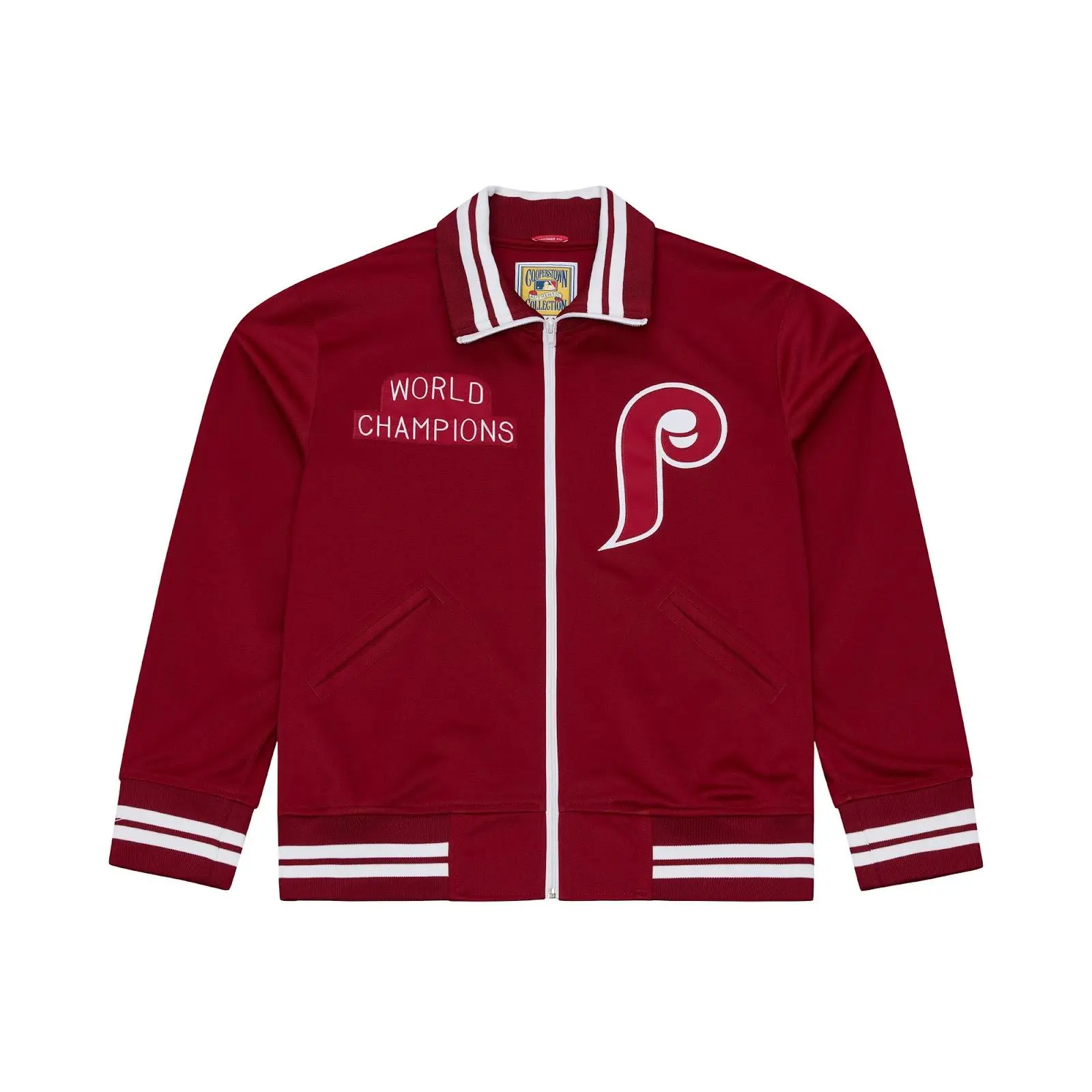 Philadelphia Phillies 1981 Burgundy Authentic Batting Practice Full-Zip Jacket MLB Throwback Outerwear Vintage Fan Gear Mitchell & Ness
