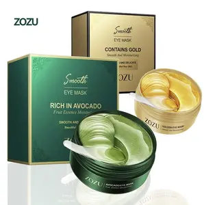Avocado & Gold Eye Mask Patch Set, Day and Night Combined Use, Natural Moisturizing, Reduces Eye Fine and Lines  Eye Bags, Eye Skincare Product
