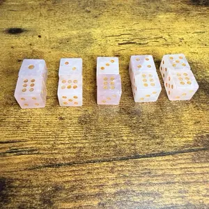 Rose Quartz Six-Side Dice (Pair of 2)