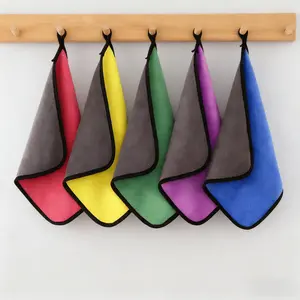 5Pcs Microfiber Thicken Cleaning Cloth Car Washing Towels Double Sided Soft Quick Dry Water-Absorption Window Wipe Rag 30 * 30cm