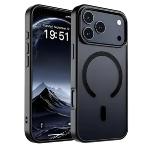 Compatible with iPhone 17 Pro Max/16 Plus/15/14/13/12/11，compatible with MagSafe magnetic attachment system, military-grade drop protection, semi-transparent matte shock-resistant and fingerprint-resistant case, Cover, Protector