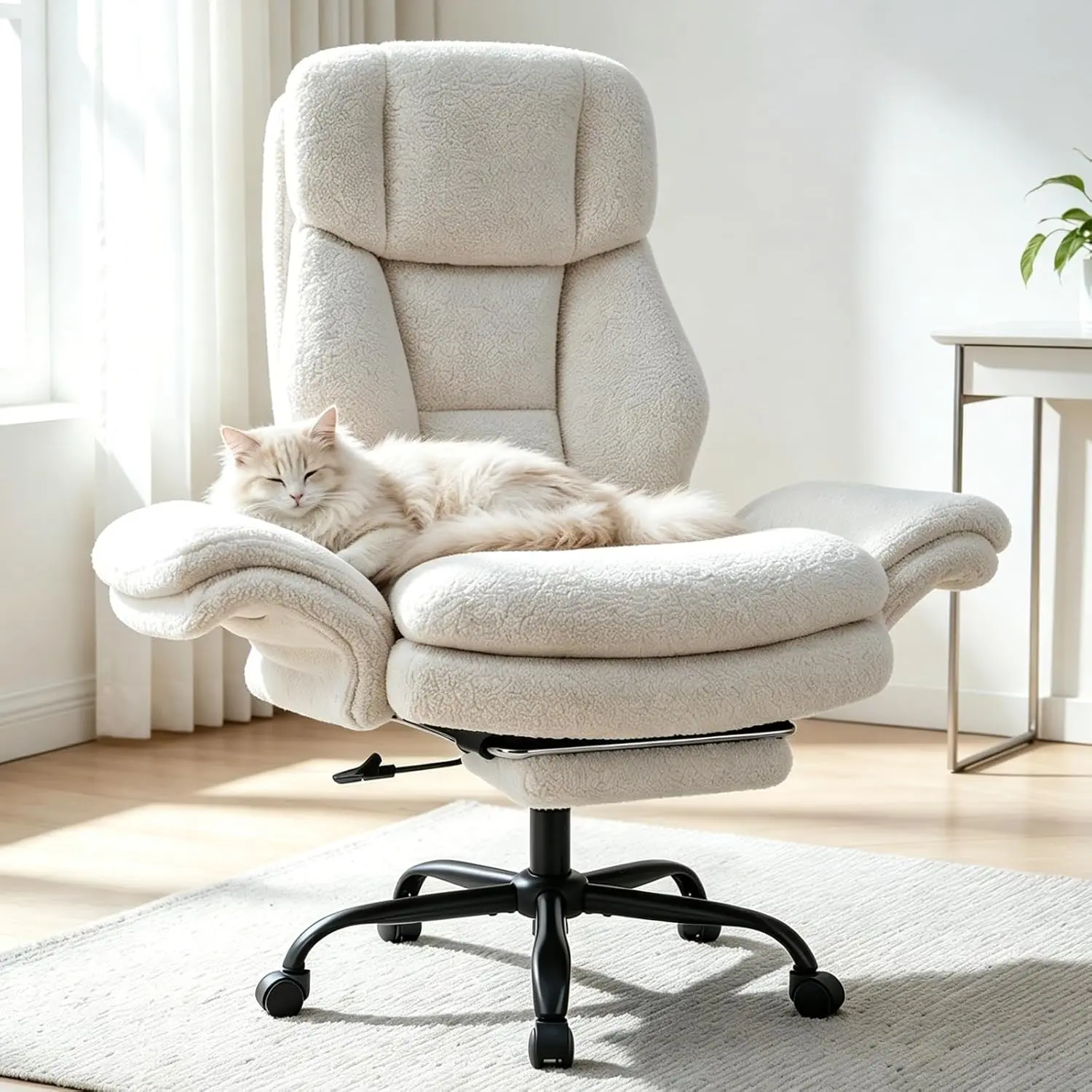 Costway Ergonomic High-Back Office Chair with Adjustable Support, Tilt Function, and Swivel Rolling Base, Comfort-Focused Desk Chair for Home or Executive Use