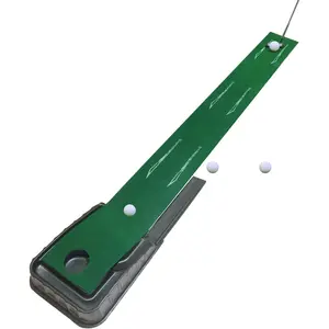 Putting Green Indoor Golf Putting Mat with Auto-Ball Return, Putter Alignment Guides at 3, 5 & 7, Mini Golf Practice Mat for  or Office