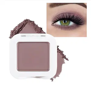 evpct Mauve Taupe Plum Matte Single Eye Shadow Palette Makeup for Older Women, Plum Lavender Purple Natural Cream Eyeshadow Palette for Green Eyes, High Pigment Mini Monochrome Eyeshadow