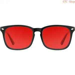 99.9% Blue & Green Light Blocking Sleep Glasses, Red Lens with Dual AR Coatings, Anti Eyestrain Eye Protection Eyewear, Lightweight Comfortable Frame for Computer Working, Gaming, Nighttime Use, Improve Sleep Quality Daily Wear Glasses