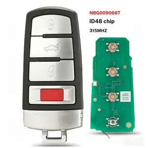 4 Button Smart Remote Key 315MHz ID48 Chip NBG009066T Volkswagen For VW Volkswagen Passat CC 2006-2015