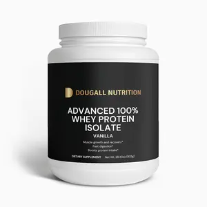 Advanced 100% Whey Protein Isolate Vanilla High-Quality Supplement Made in USA 28.40 oz 805g