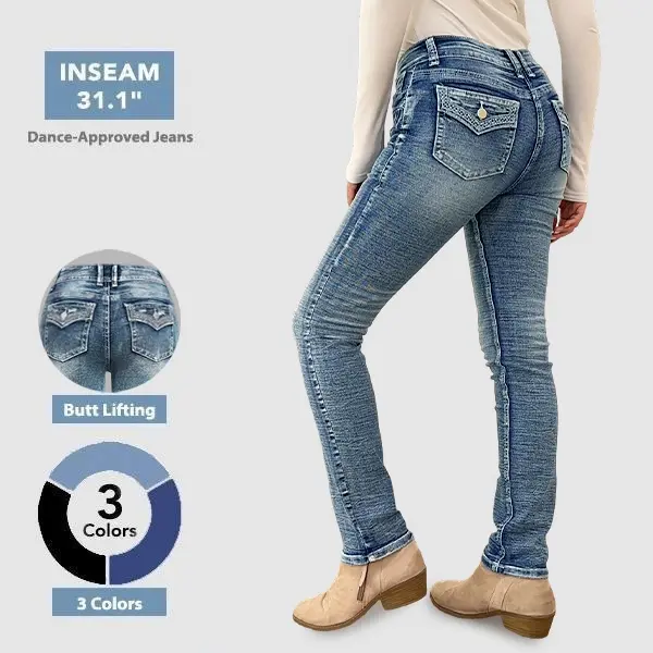 Flamingals Pocket Back Wash High Stretch Mid Waist Skinny Jeans Womenswear Denim Bottoms Fitted Pants Chic Comfort Blue Fashionable Flamingals Pocket Back Wash High Stretch Mid Waist Skinny Jeans Womenswear Denim Bottoms Fitted Pants Chic Comfort Blue Fashionable