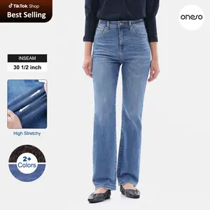 ONESO High Waisted Straight Denim Jeans Women's Fashionable Classic Style Blue Denim Pants #TikTokShopHolidayHaul #HolidayHaul